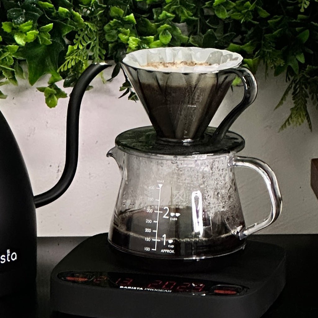 Cafec 1 Cup Black Tritan Flower Dripper - Barista Supplies