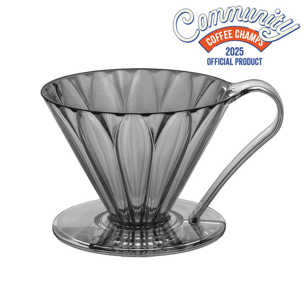 Cafec 1 Cup Black Tritan Flower Dripper - Barista Supplies