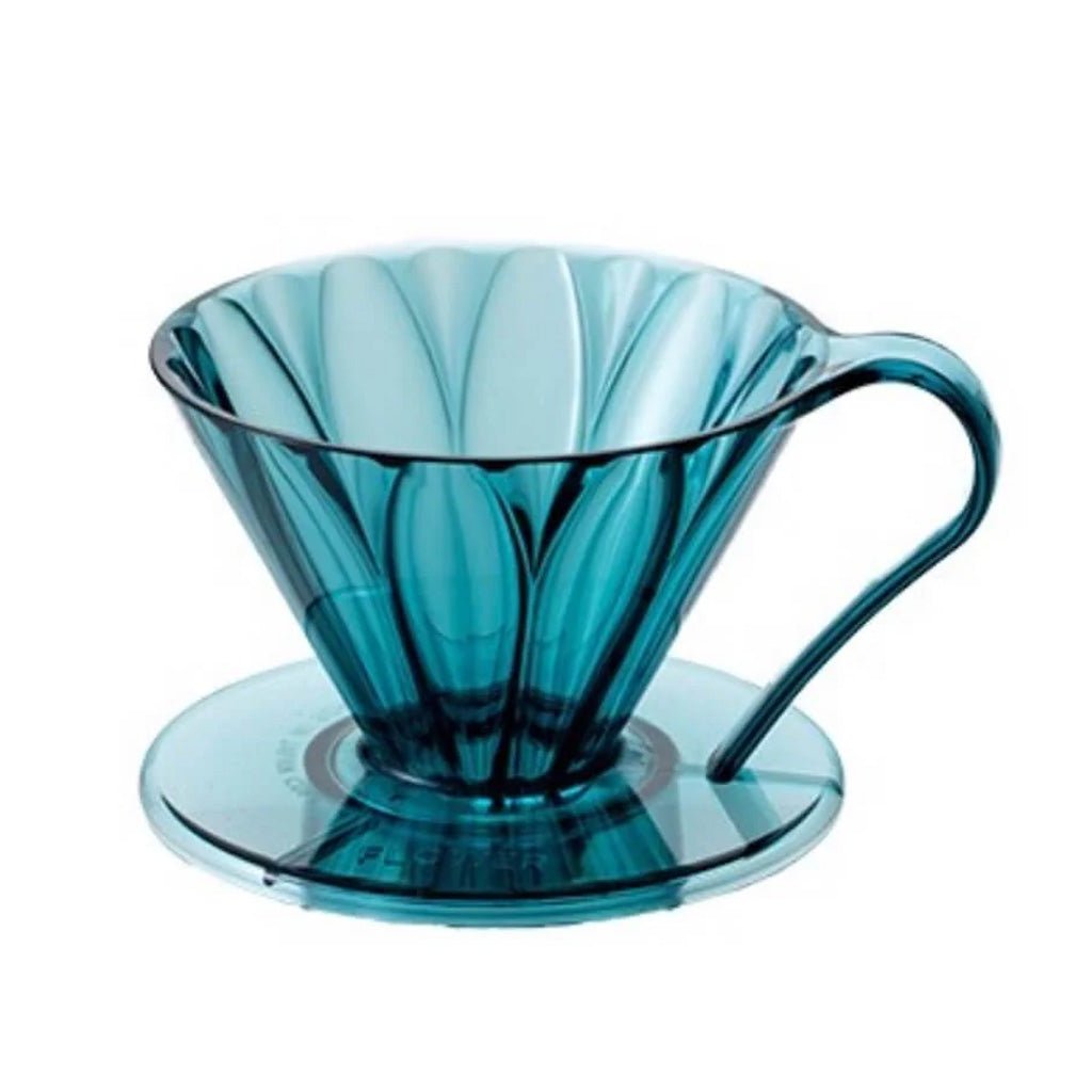 Cafec 1 Cup Flower Dripper Blue - Green - Barista Supplies