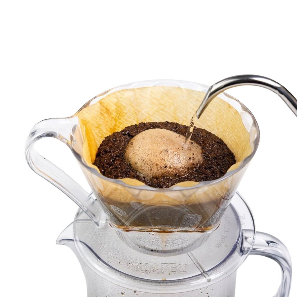 Cafec 101 Clear Flower Oval Dripper - Barista Supplies