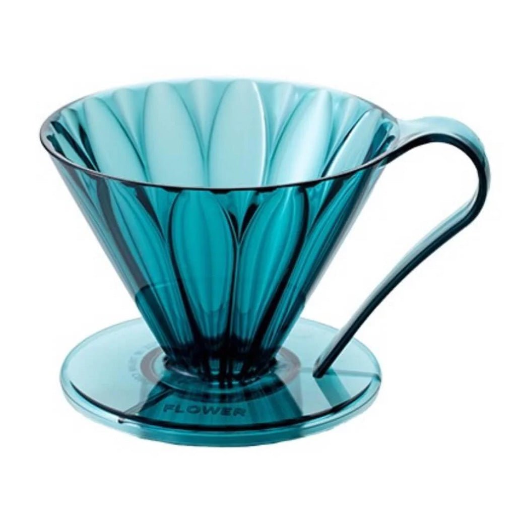 Cafec 2 Cup Flower Dripper Blue - Green - Barista Supplies