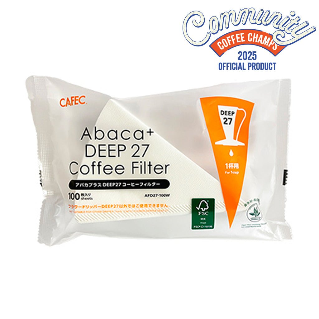 Cafec Abaca Plus Deep 27 Dripper Filter Paper 100 Pack - Barista Supplies