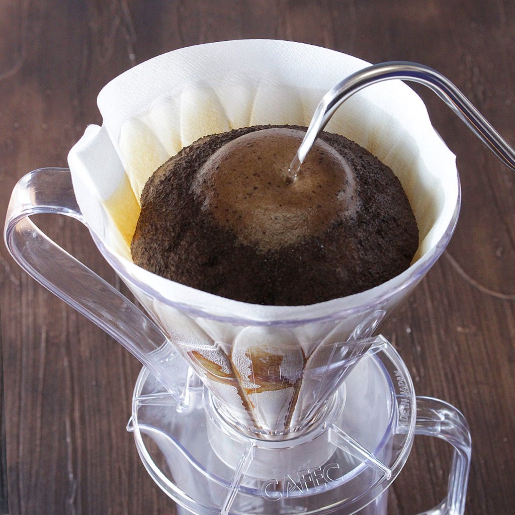 Cafec Deep 45 Black Flower Dripper - Barista Supplies