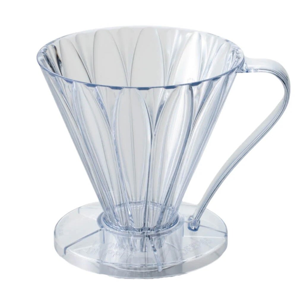 Cafec Deep 45 Clear Flower Dripper - Barista Supplies