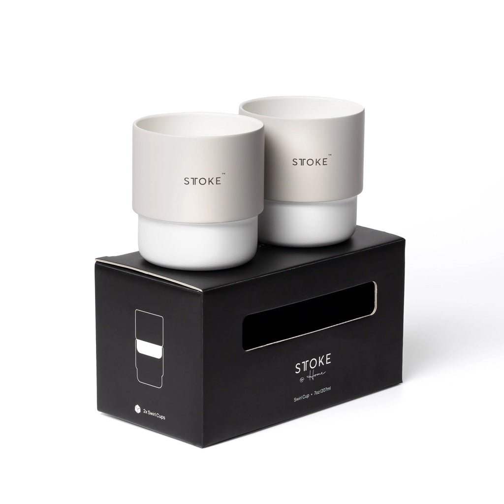 Sttoke 7oz Swirl Cup Set of 2 - Barista Supplies