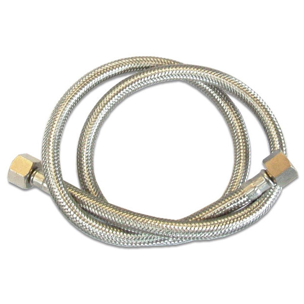 3/8 x 3/8 x 0.5m BSP Female Stainless Steel Braided Hose - Barista Supplies