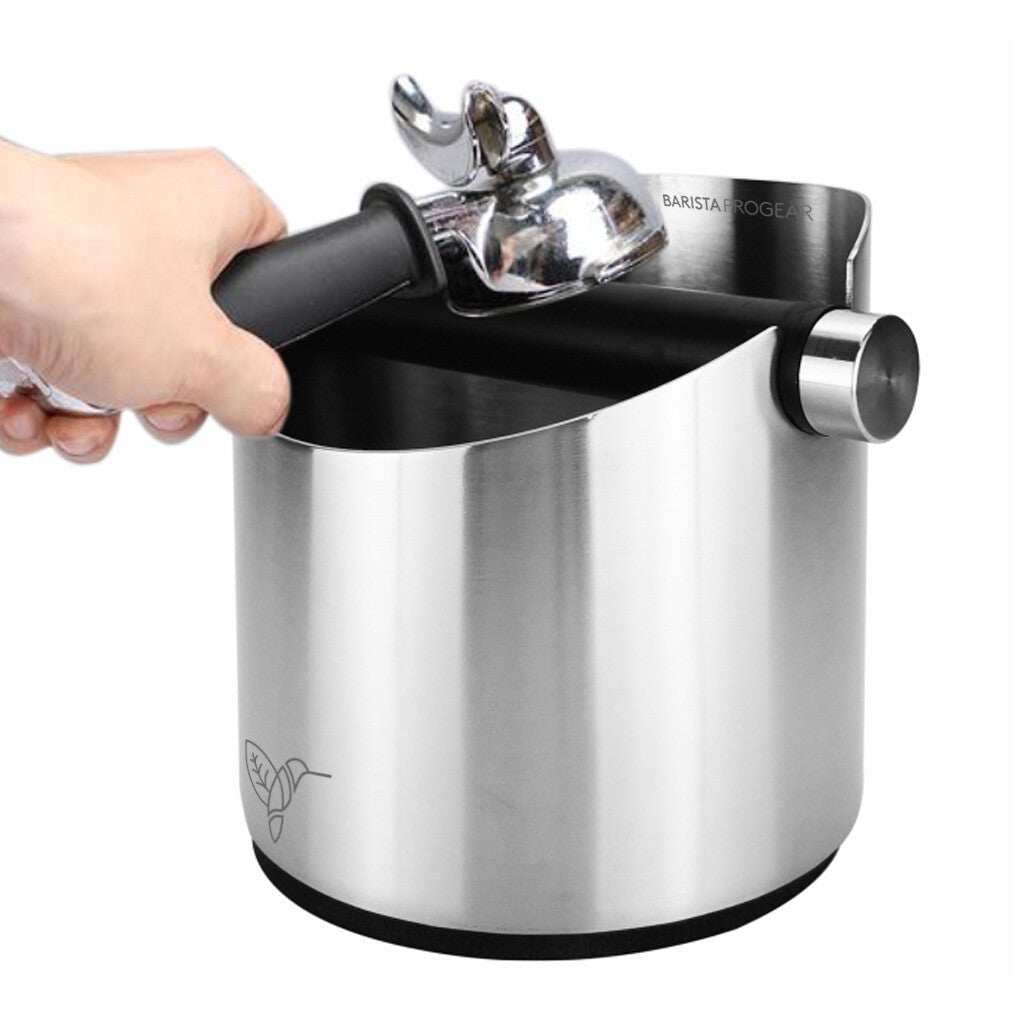 Barista Progear Silver Miner Home Knock Bin - Barista Supplies