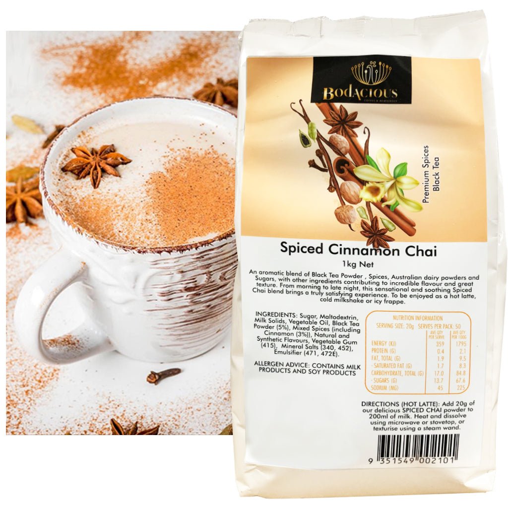 Bodacious Spiced Cinnamon Chai 1kg - Barista Supplies