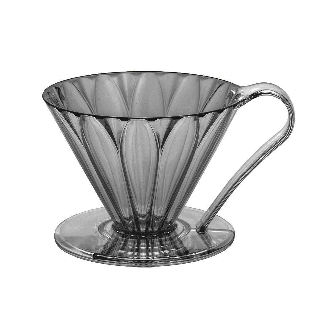 Cafec 1 Cup Black Tritan Flower Dripper - Barista Supplies