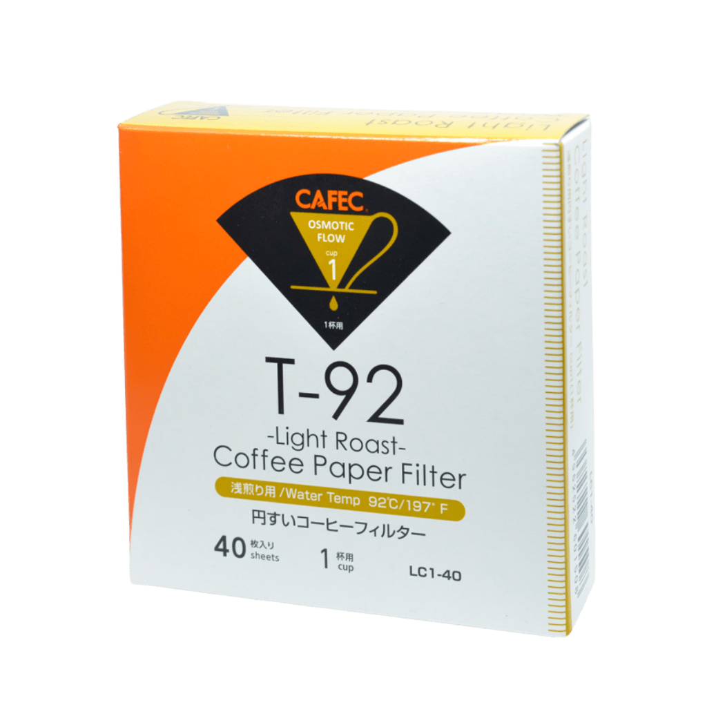 Cafec 1 Cup Light Roast Filter Paper 40 Pack - Barista Supplies
