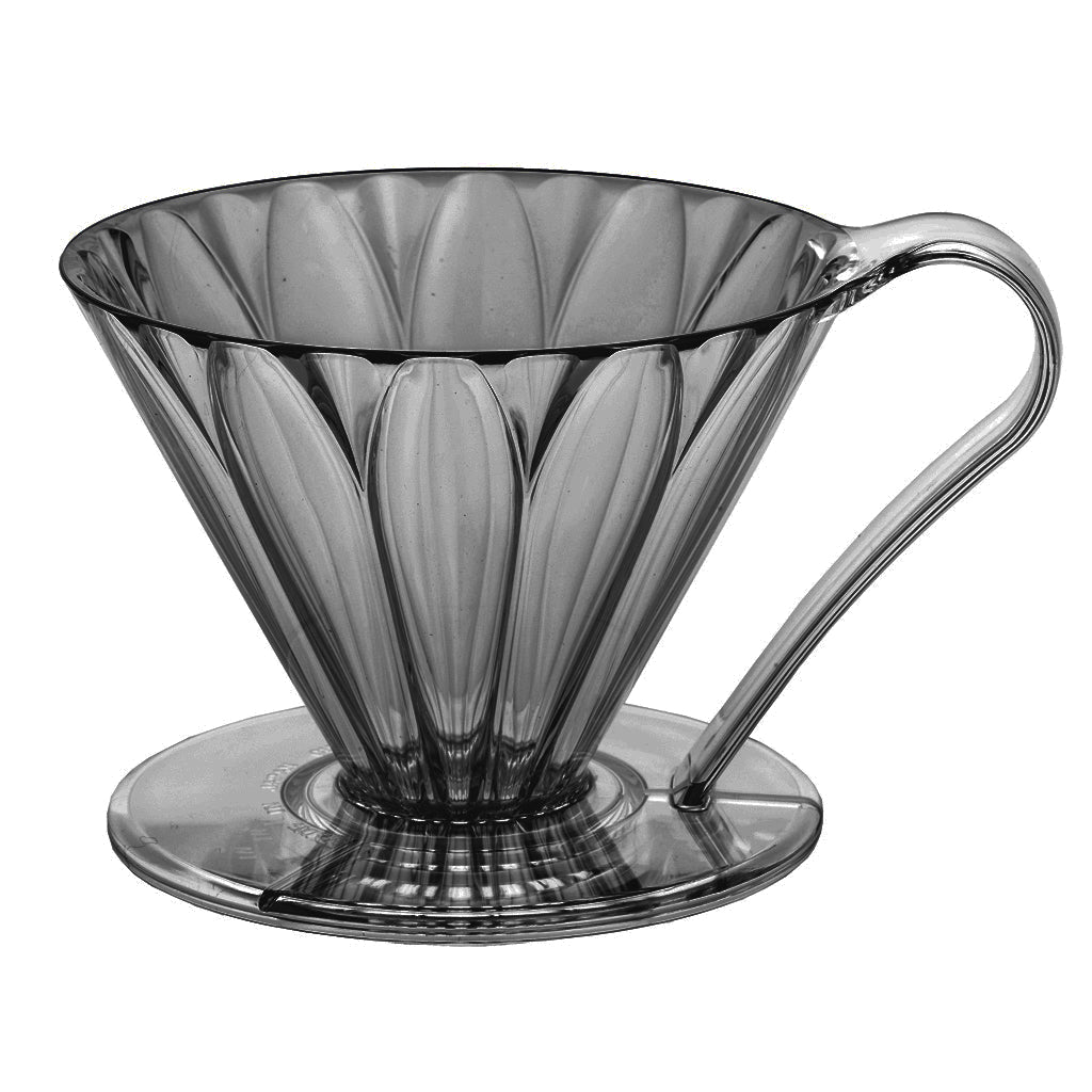 Cafec 2 Cup Black Tritan Flower Dripper - Barista Supplies