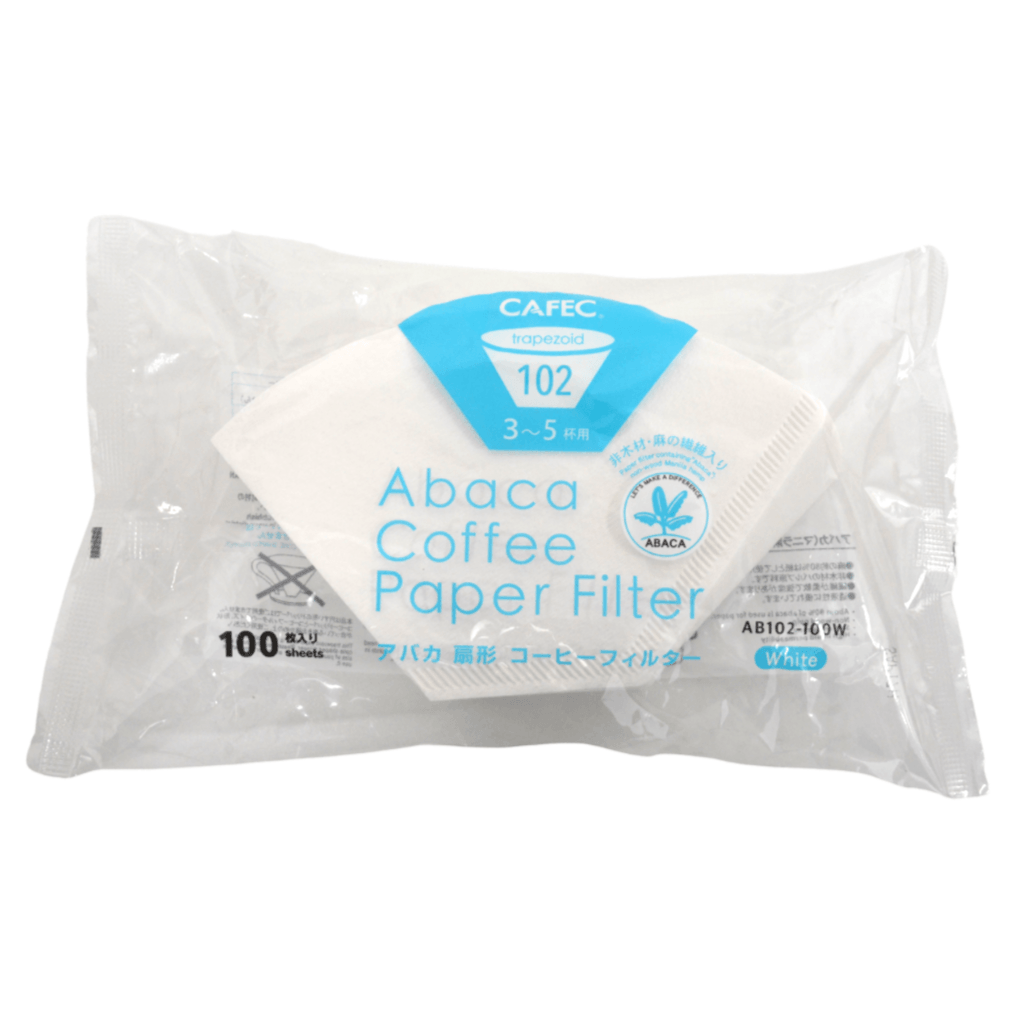 Cafec 3-5 Cup Abaca Trapezoid Filter Paper 100 Pack - Barista Supplies