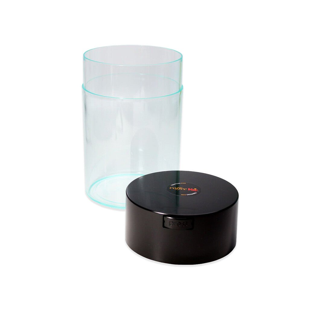 CoffeeVac Clear 250g Coffee Storage Container - Barista Supplies