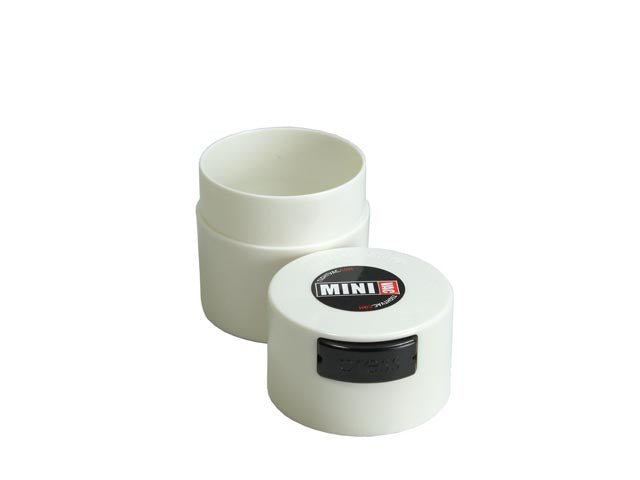 CoffeeVac White 40g Coffee Storage Container - Barista Supplies