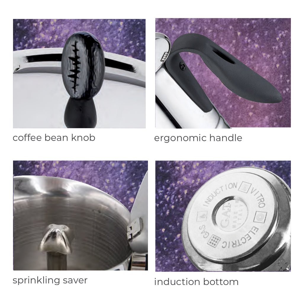 GAT Lady Induction Moka Pot Coffee Maker - Barista Supplies