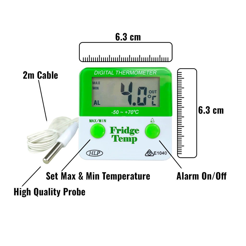 HLP Digital Fridge/Freezer Thermometer - Barista Supplies