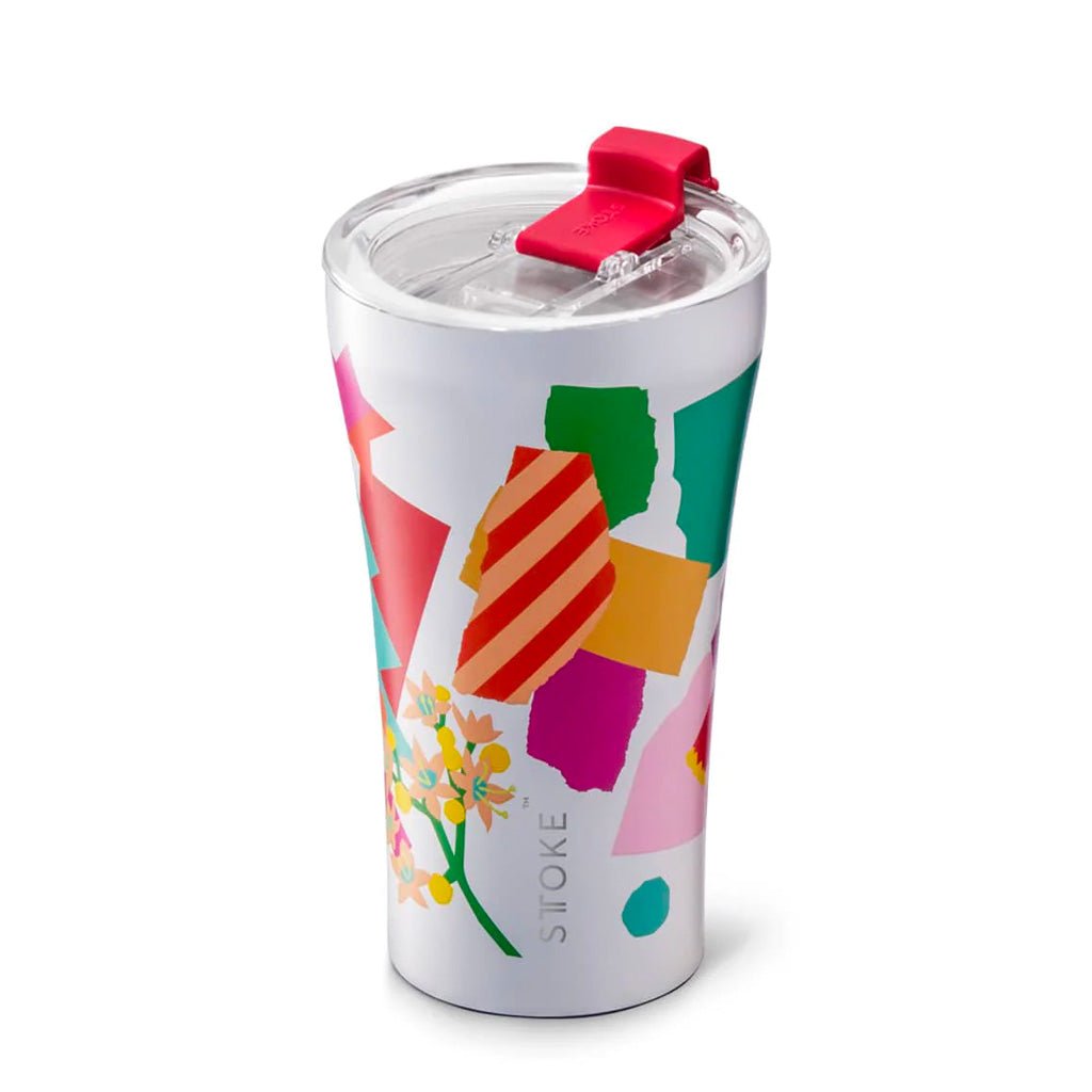 Sttoke 12oz Summer Blooms Reusable Coffee Cup - Barista Supplies