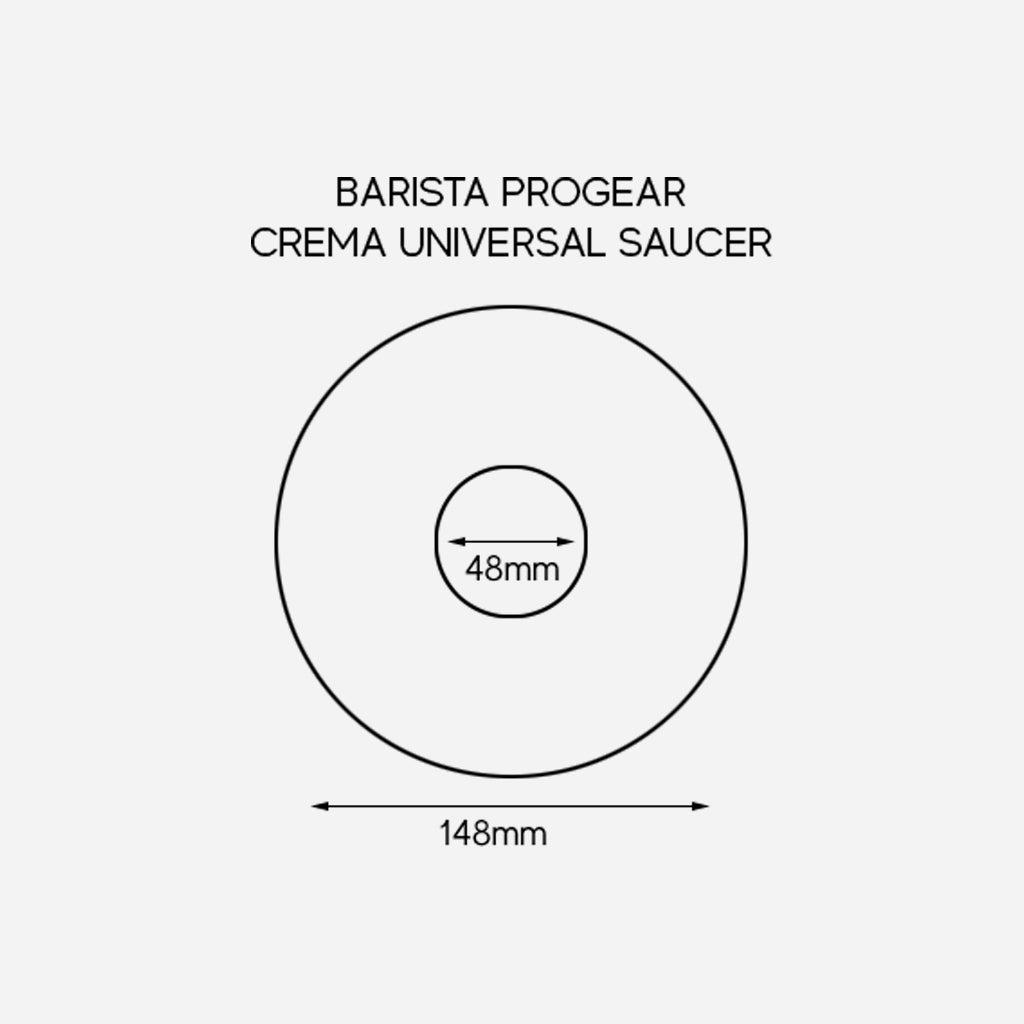 Barista Progear Crema Universal Saucer Set of 6 - Barista Supplies