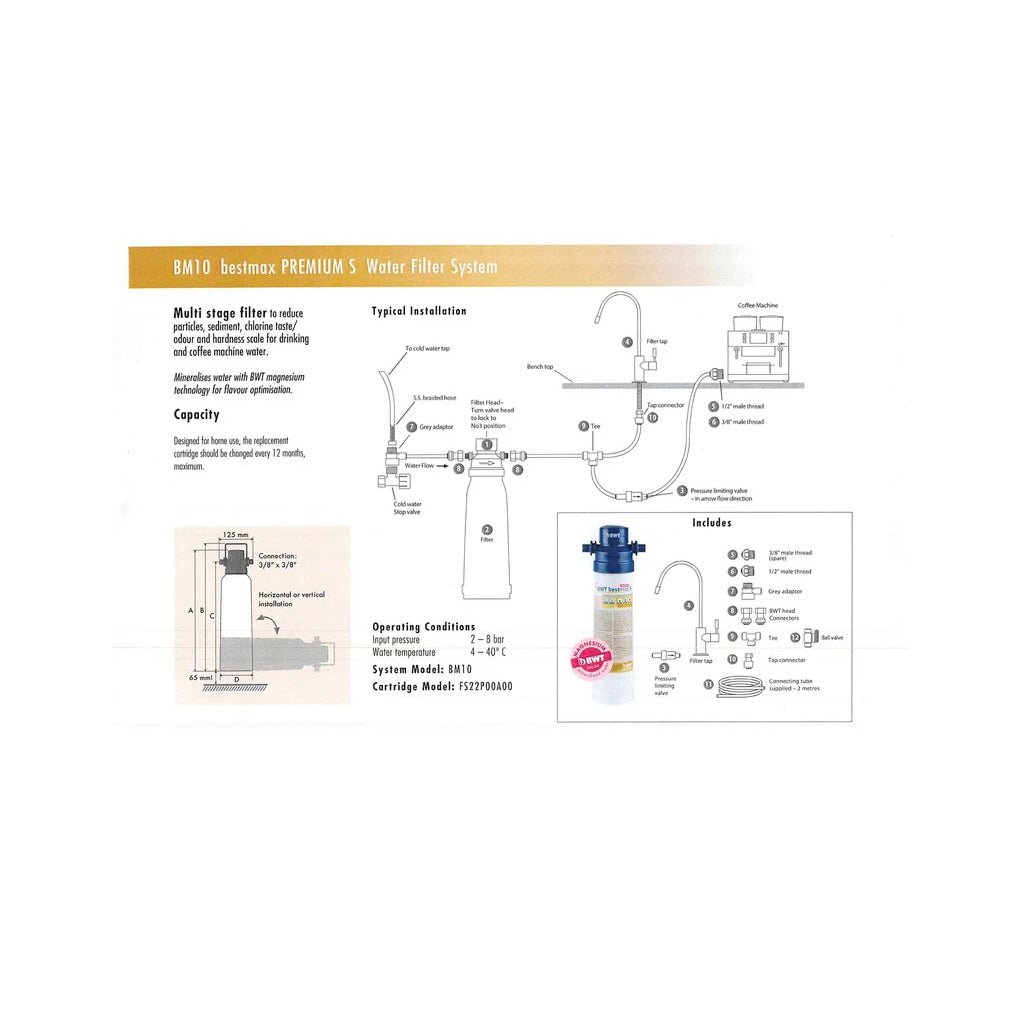 BWT BM10 BestMax Premium Water Filter System - Barista Supplies