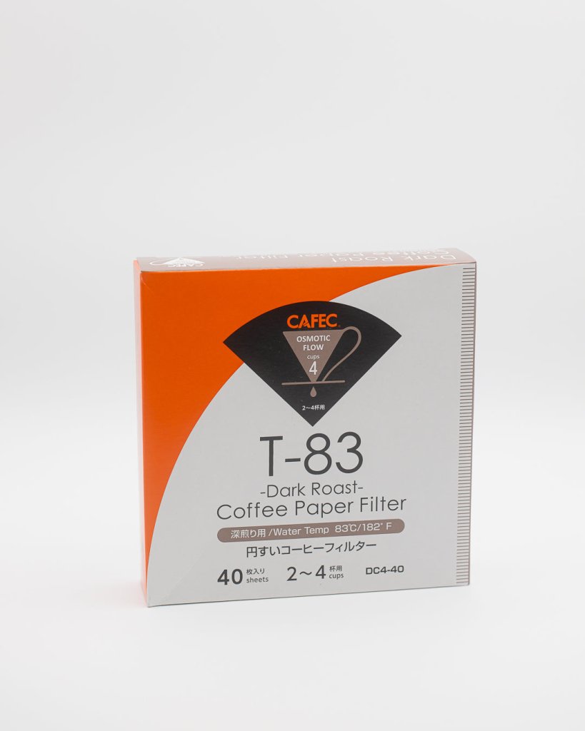 Cafec 2 Cup Dark Roast T-83 Filter Paper 40 Pack - Barista Supplies
