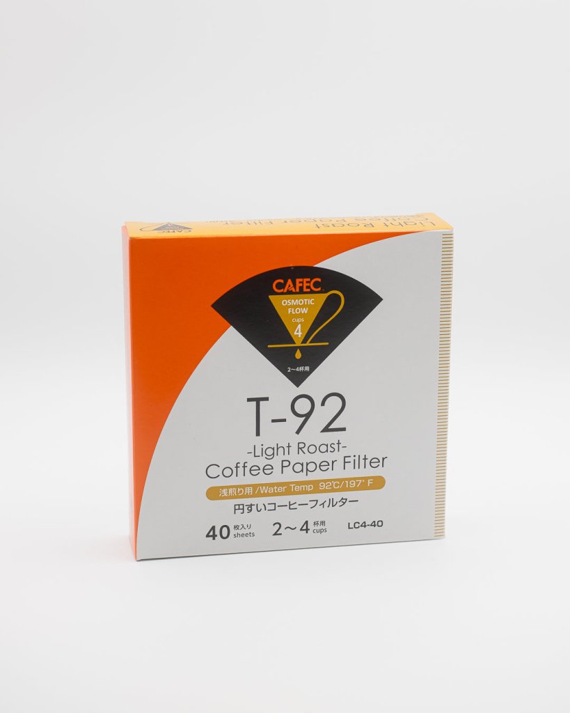 Cafec 2 Cup Light Roast T-92 Filter Paper 40 Pack - Barista Supplies