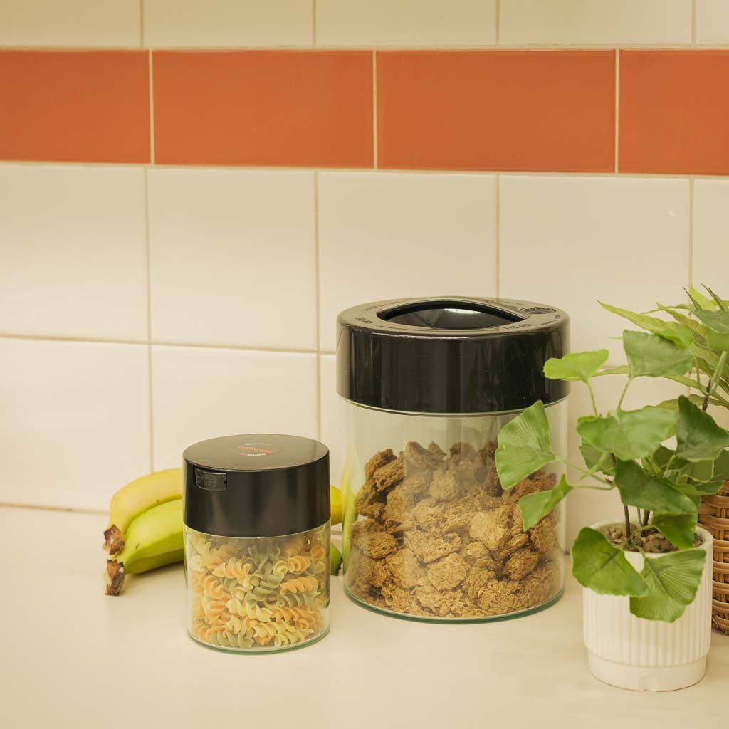 CoffeeVac 250g Clear Airtight Coffee Storage Container - Barista Supplies
