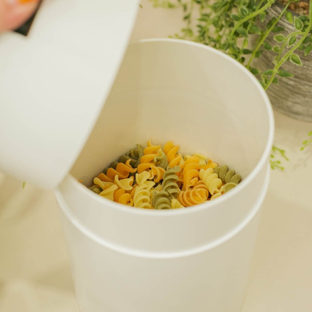 CoffeeVac 500g White Airtight Coffee Storage Container - Barista Supplies
