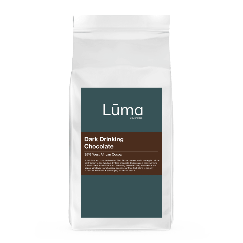 Luma Beverages Pure Dark Drinking Chocolate 1Kg - Barista Supplies