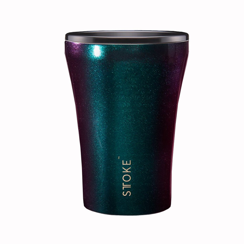 Sttoke 8oz Cosmic Green Reusable Coffee Cup - Barista Supplies