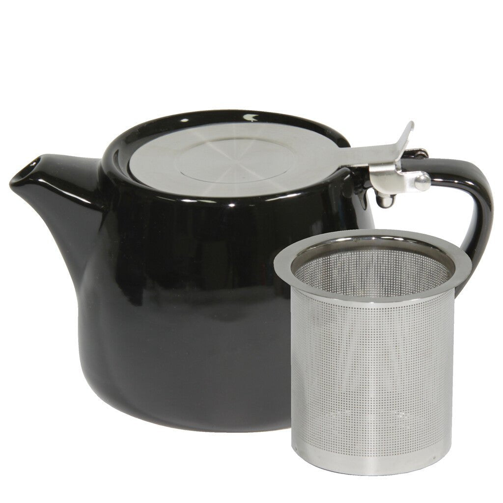 Brew 500ml Black Stackable Infusion Teapot - Barista Supplies