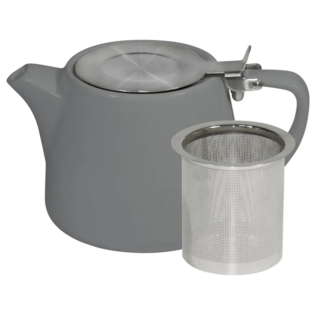 Brew 500ml Grey Stackable Infusion Teapot - Barista Supplies