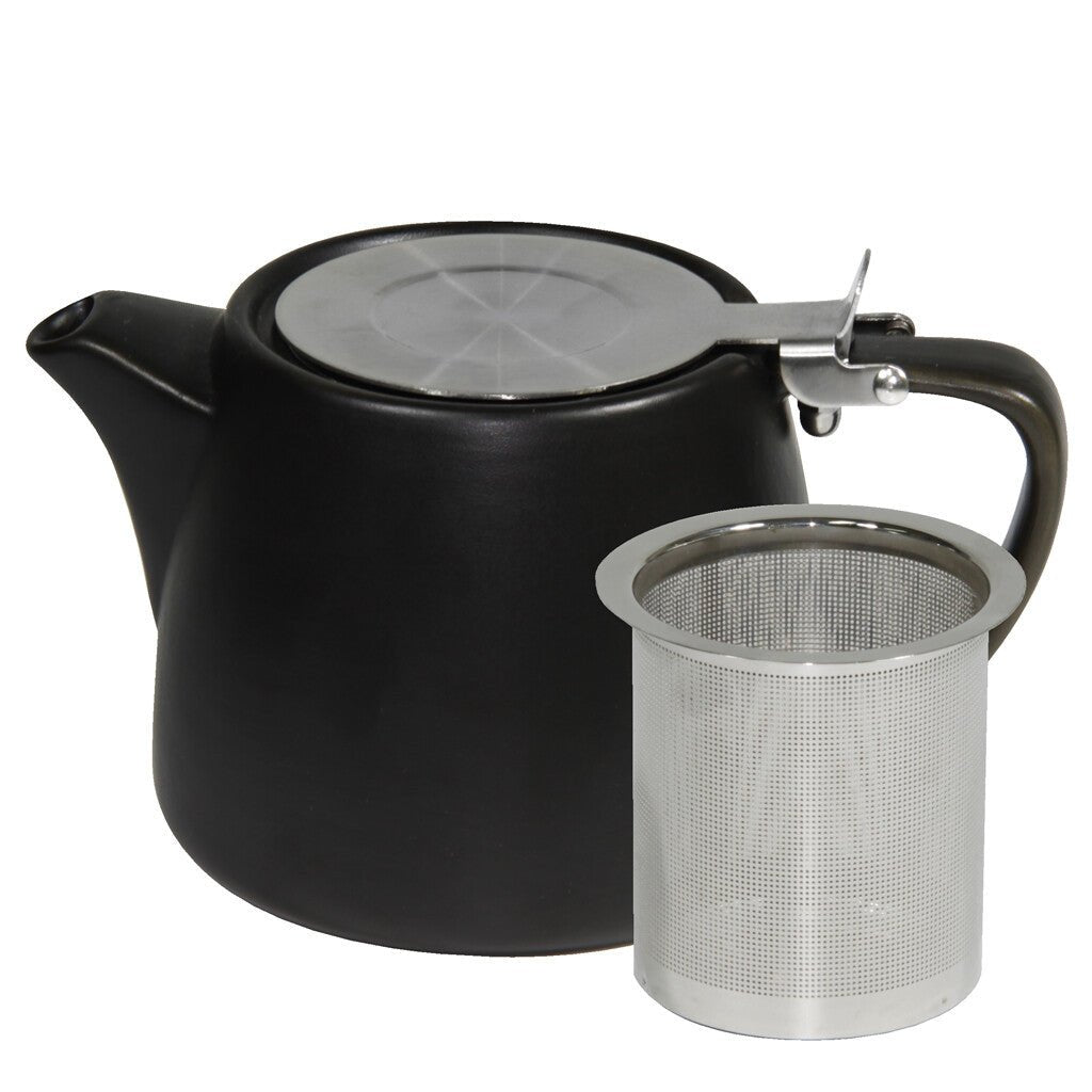 Brew 500ml Matt Black Stackable Infusion Teapot - Barista Supplies