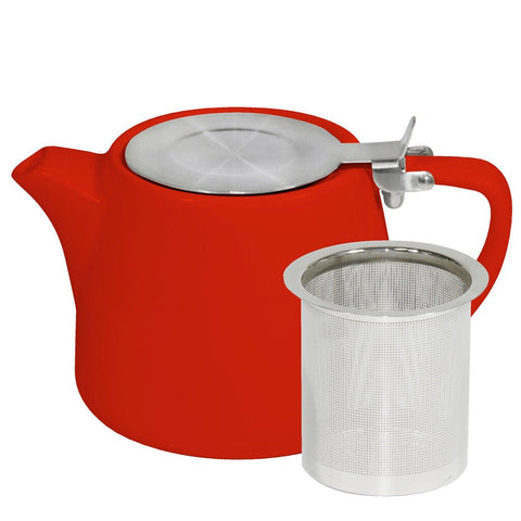 Brew 500ml Red Stackable Infusion Teapot - Barista Supplies