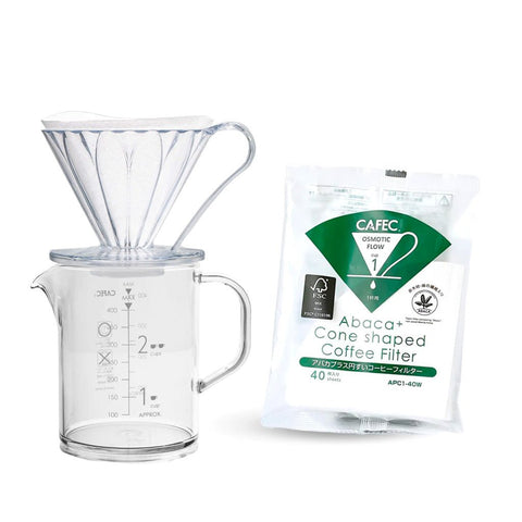 Cafec 1-2 Cup Pour Over Starter Kit - Barista Supplies