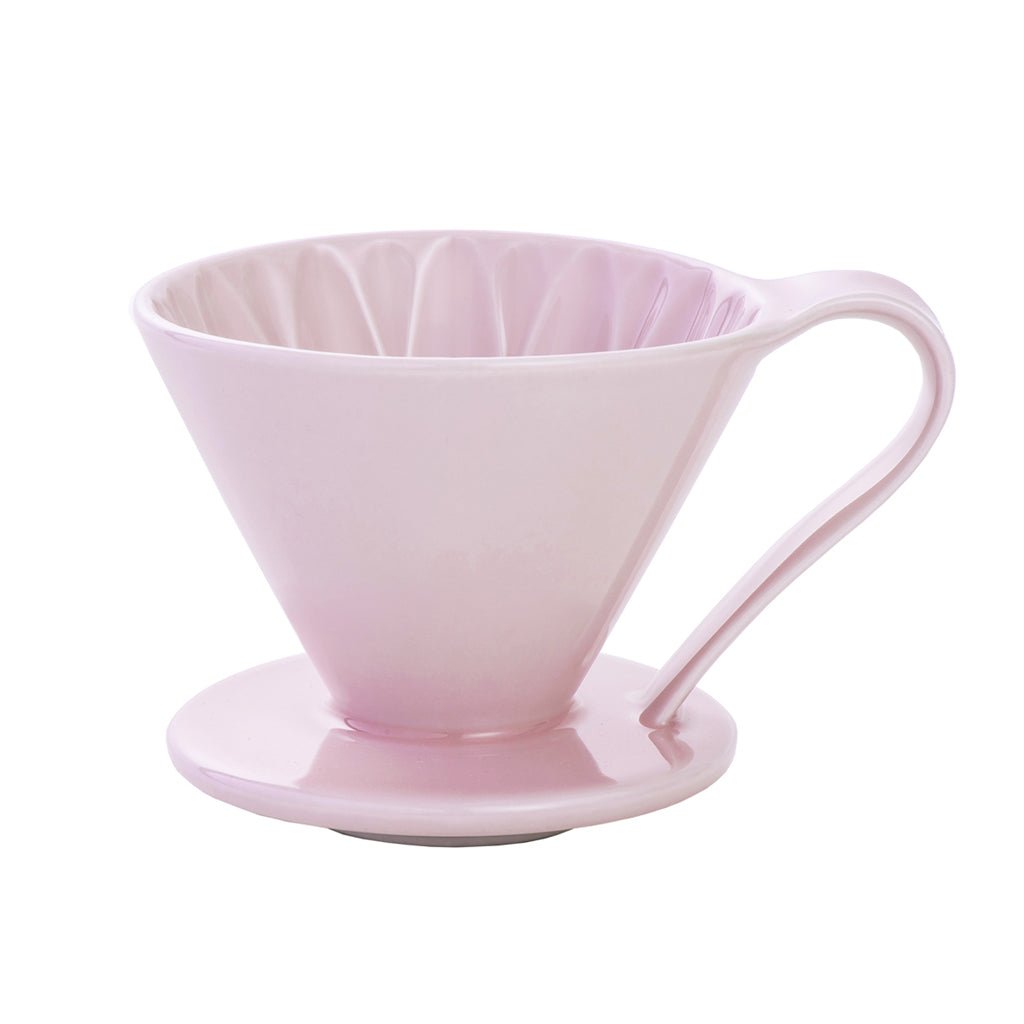 Cafec 1 Cup Pink Flower Dripper - Barista Supplies
