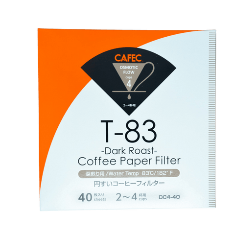 Cafec 2 Cup Dark Roast Filter Paper 40 Pack - Barista Supplies