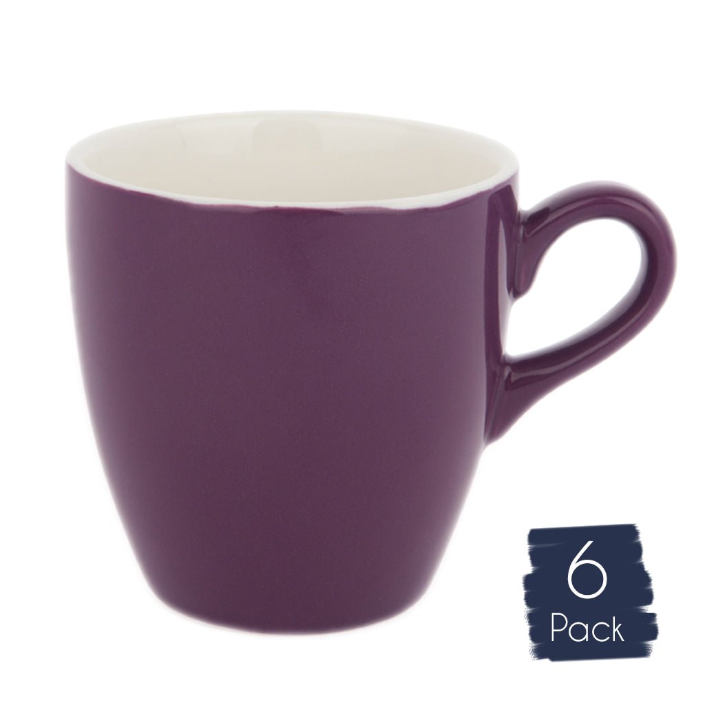 Premier Tazze - 330ml Purple Mug Cup Set of 6 - Barista Supplies